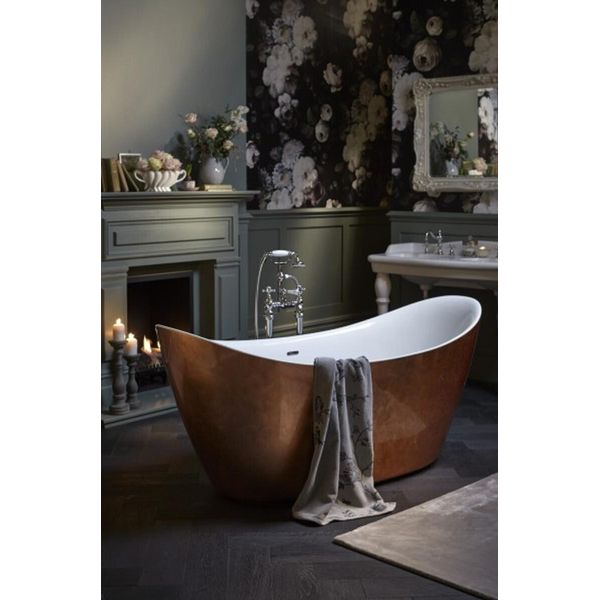 Casa Padrino Vasca Da Bagno Freestanding Art Deco Effetto Rame Modello He-Hyl 1730Mm - Vasca Da Bagno Freestanding Retro Antico Art Nouveau-image