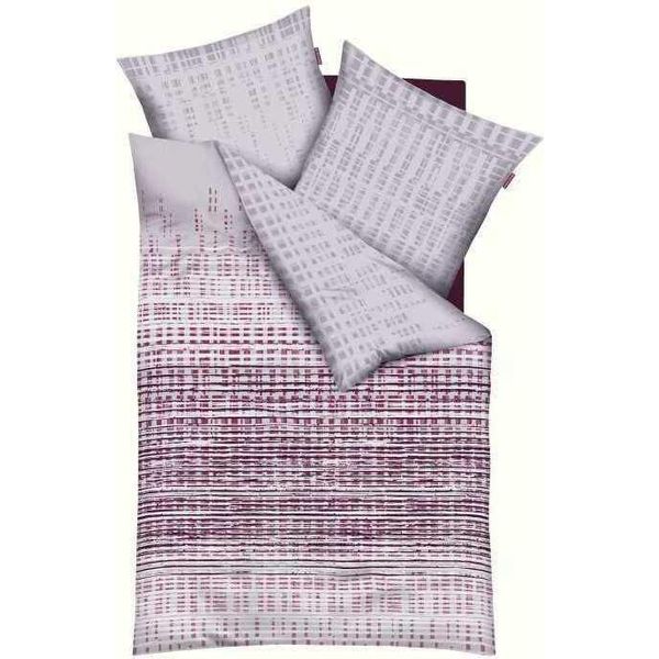 Kaeppel Maco-Satin Biancheria Da Letto Interactive A Righe Grigio Verde Antracite 155X220 Cm + 80X80 Cm-image