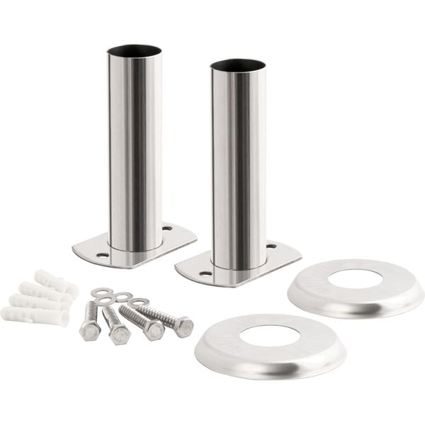 Supporto Per Scala Da Piscina Zelsius In Acciaio Inox | Ø 40 Mm | Set Di Montaggio Per Scala Da Piscina Con Tubo Flangiato-image