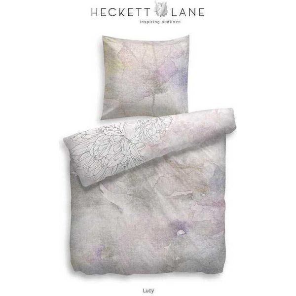 Hnl Biancheria Da Letto Reversibile In Cotone Fiori Lucy Rosa 135X200 Cm + 80X80 Cm-image
