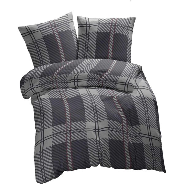 EtÉRea Federa 50X75Cm - 100% Cotone Federa Facile Da Curare Blockberry Federa Naturalmente Morbida 50X75Cm 100% Cotone - Federa Con Zip - - Grigio-image