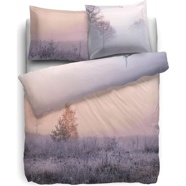Hnl Biancheria Da Letto In Raso Merris Nature Rose 135X200 Cm + 80X80 Cm-image