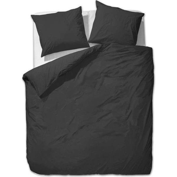EtÉRea Mako Satin Biancheria Da Letto 155X220Cm + 80X80Cm - Biancheria Da Letto Per Tutte Le Stagioni Copripiumino Tinta Unita - Set Di Biancheria Da Letto Con Cuscino 155X220Cm Copripiumino + 80X80Cm Federa Mako Satin - Green - Nero-image