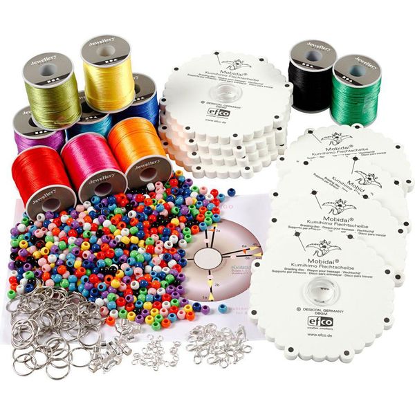 Creativ Company Set Per Intrecci Kumihimo Colori Neon - Creazione Di Gioielli-image