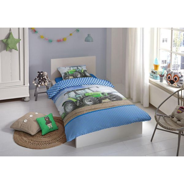 Good Morning Flanella Biancheria Da Letto 2 Pezzi Copripiumino 140 X 220 Cm Federa 60 X 70 Cm Strong 2422.44.01 Verde-image