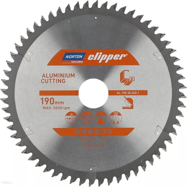 Lama Per Sega Circolare Norton Clipper Per Legno/Materiali Compositi 190X30 48Z-image