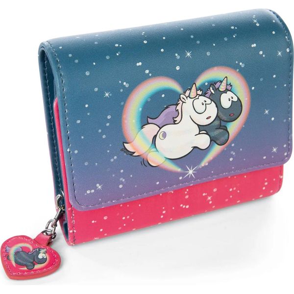 Nici Portafoglio Peluche Unicorno Portatore Di Stelle E Custode Della Luna 12X10 Cm-image