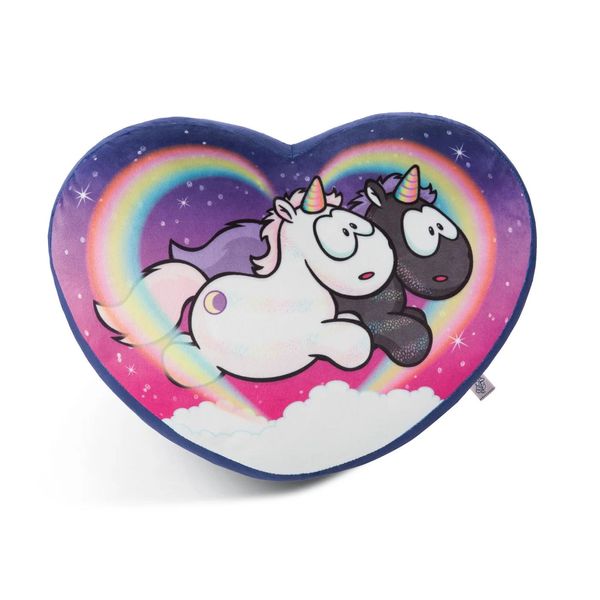Nici Cuscino Unicorno Portatore Di Stelle E Custode Della Luna 40X28Cm Cuore Verde-image