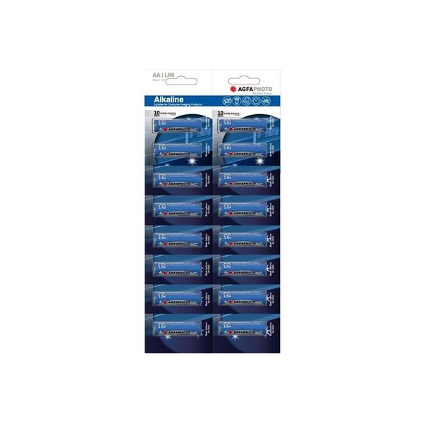 Batteria Alcalina Agfaphoto Power 1,5 V, LR06/AA, Blister 16 Pezzi-image