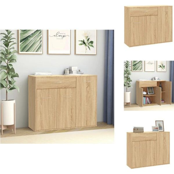 Vidaxl Credenza Rovere Sonoma 88X30X70 Cm Materiale Legno - Credenze-image