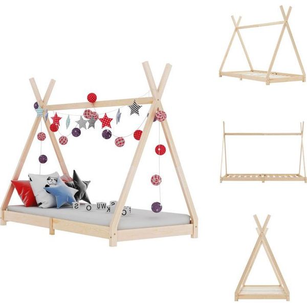 Vidaxl Struttura Letto Per Bambini In Pino Massiccio 80 X 160 Cm - Letti Per Bambini E Ragazzi-image