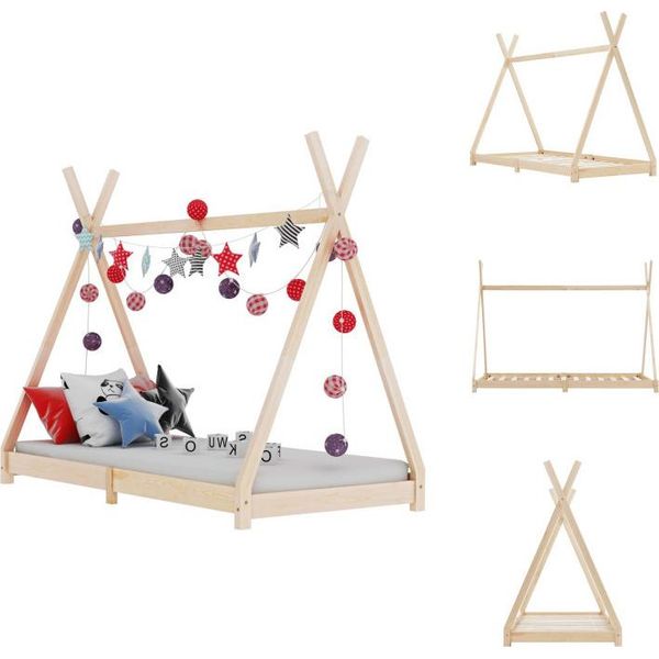 Vidaxl Struttura Letto Per Bambini In Pino Massiccio 70 X 140 Cm - Letti Per Bambini E Ragazzi-image