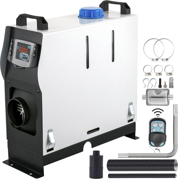 Vevor 12V Riscaldatore Di Parcheggio Diesel, 5KW Riscaldatore Di Parcheggio Diesel Riscaldatore D'aria, Riscaldatore D'aria Diesel Tutto In Uno, Riscaldatore D'aria Diesel, Riscaldatore Di Parcheggio Aria, Riscaldatore D'aria Diesel (Con Interruttore Lcd E 1 Uscita D'aria)-image