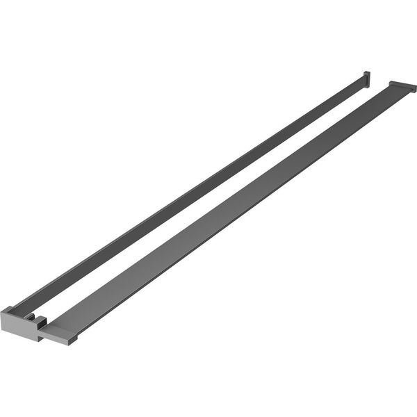 Mexen Mensola Per Parete Doccia Con Barra Per Asciugamani, Gun Metal - 800-02-95-image