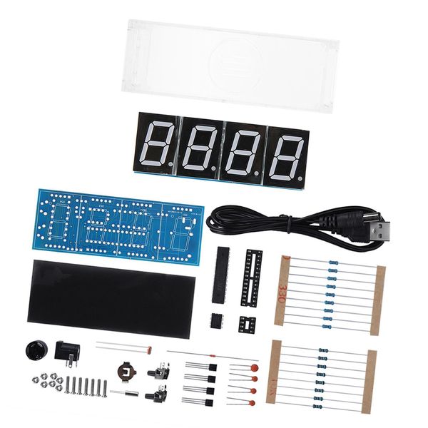 Kit Orologio Elettronico Fai Da Te, Kit Orologio Digitale Led A 4 Cifre Fai Da Te, Orologio Digitale Led Fai Da Te, Orologio Digitale Elettronico, Orologio Led Fai Da Te-image