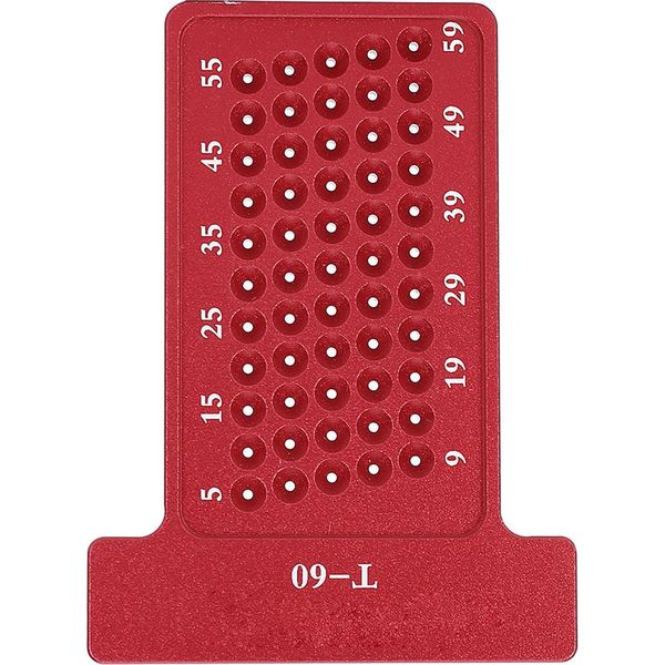 Scriba A T In Lega Di Alluminio, Calibro Per Fori, Strumento Di Marcatura Per Falegnami (Rosso)-image