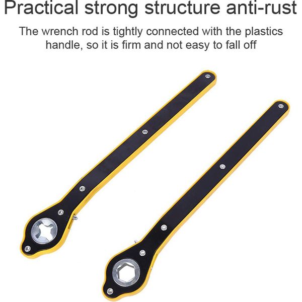 Auto Uso Lavoro Risparmio Jack Ratchet Wrench Garage Tire Wheel Wrench Portable Long Handle Wrench-image