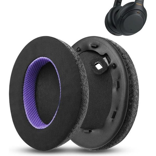 Inf Cuscinetti Auricolari Di Ricambio Per Cuffie Sony WH-1000XM4 - Nero/Viola-image