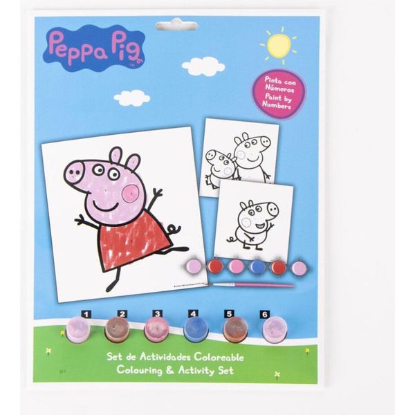 Peppa Wutz Numero Pittura Set Per Bambini Per Imparare A Colorare E Contare-image