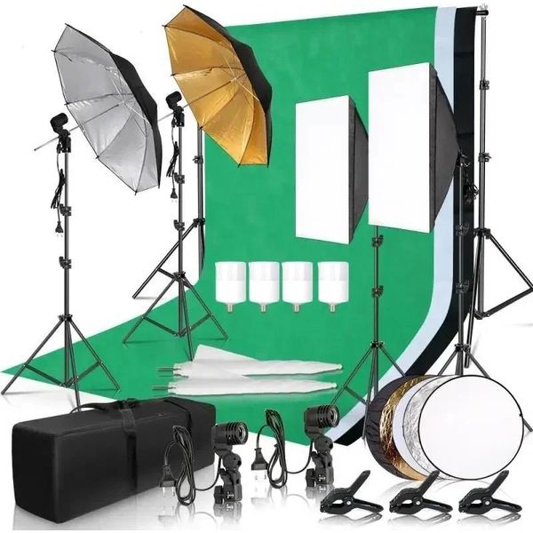 Set Da Studio Fotografico, Softbox, Sfondi, Kit Da Studio Fotografico 36-image