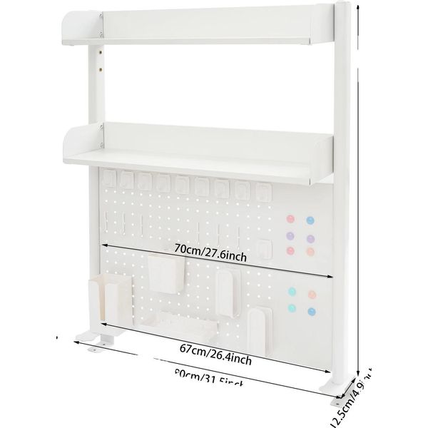 Libreria Forata, Ripiani Regolabili, Design Moderno, Bianco-image