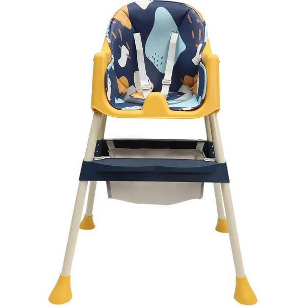 Seggiolone Per Bambini, Regolabile In Altezza, Pieghevole, Giallo-image