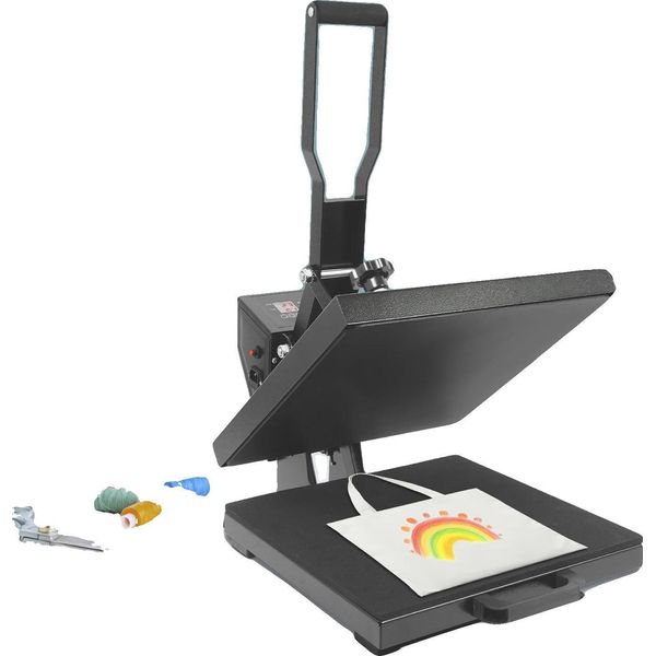 Macchina Per Pressatura A Caldo, 1400 Watt, Intervallo Di Temperatura 0-250°C, Dimensioni 15,75 X 11,81 Pollici, Controllo Digitale, Adatta A Vari Materiali-image