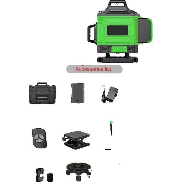Livella Laser, Autolivellante A 360 Gradi, Alta Precisione, 16 Linee (Scatola Di Plastica)-image