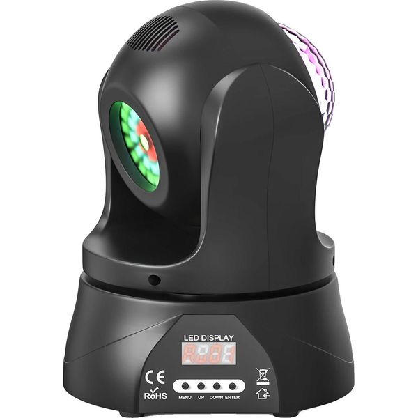Luce A Testa Mobile, Tecnologia Rgbw, Controllo Dmx, Nero, Spina Ue-image