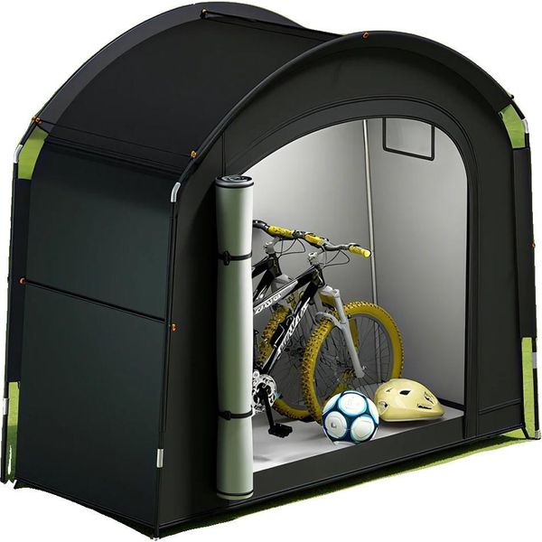 Tenda Portabiciclette, Protezione Impermeabile, Design Spazioso, Nero-image