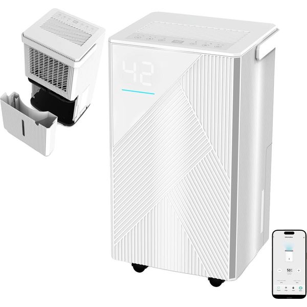 Deumidificatore, Controllo Efficiente Dell'umidità, Design Portatile, BD023K 12L Con Wifi, Spina Ue-image