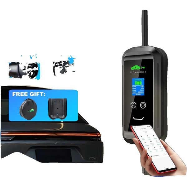 Caricabatterie Portatile Per Veicoli Elettrici, Corrente Regolabile, Controllo Intelligente Tramite App, 36KW Con App 15M, TYPE2-image
