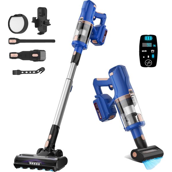 Hoover, Forte Potenza Di Aspirazione, Lunga Durata Della Batteria, Blu, Ue-image