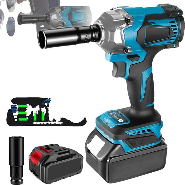Avvitatore A Impulsi, Coppia Elevata, Motore Senza Spazzole, Con 1 Batteria, Eu-image