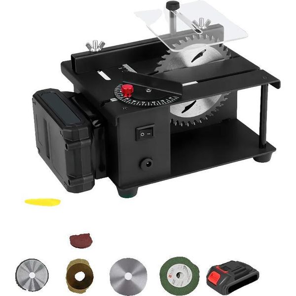 Sega Circolare Da Banco, Design Compatto, Prestazioni Ad Alta Velocità, Con 1 Batteria-image