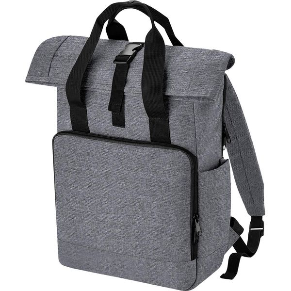 Bagbase - Uomo/Donna Zaino Unisex, Roll Top, Materiale Riciclato RW8460 (Taglia Unica) (Grigio Sfumato)-image