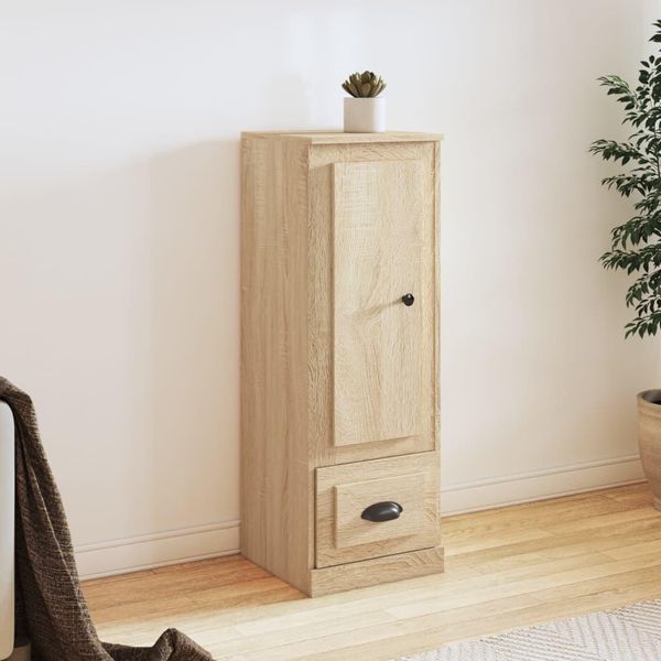 The Living Store Credenza Sonoma Rovere 36X35,5X103,5 Cm Materiale In Legno-image