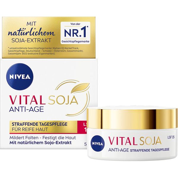 Nivea 86615 Nivea Vital Soja ANTI-AGE Lsf 15 Gesichtscreme 50,0 Ml-image