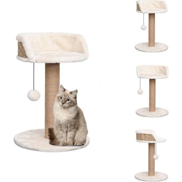 Vidaxl Albero Per Gatti Con Tiragraffi 49 Cm In Erba Di Mare - Alberi Tiragraffi-image
