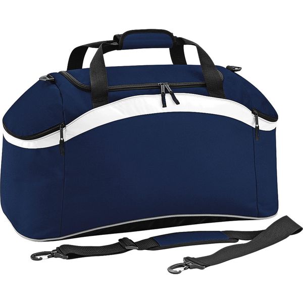 Bagbase - Borsa Da Viaggio "Teamwear"" BC5499 (Taglia Unica) (Blu Scuro/Bianco)"-image
