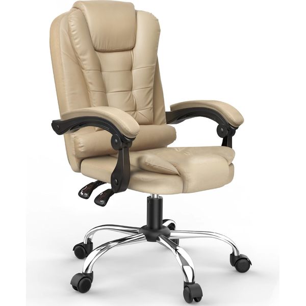 Sedia Ergonomica Per Ufficio - Sedia Da Scrivania Bigzzia Con Schienale Alto E Regolabile In Altezza - Sedia Girevole In Finto Cuoio - Sedia Reclinabile Per Ufficio - Casa-image