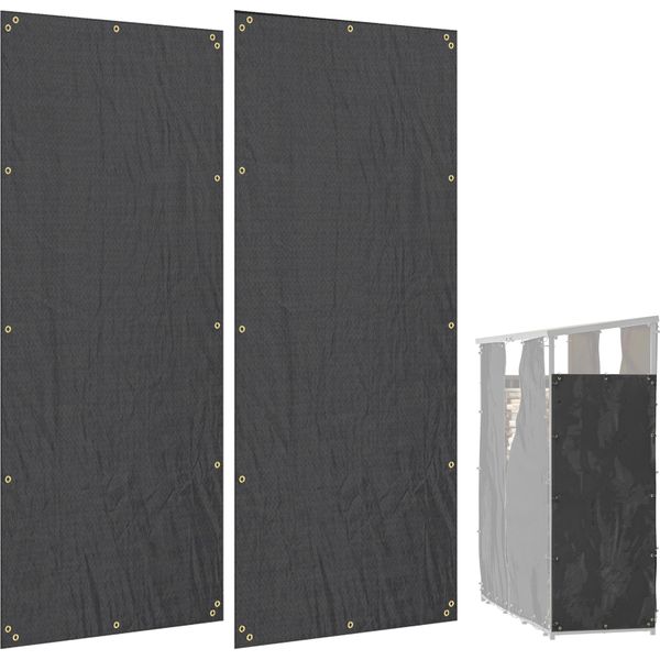 Outsunny Set Di 2 Coperture Per Legna Da Ardere, 148 X 62 Cm, Impermeabile 600D Oxford, Protezione Uv, Copertura Per Legna Da Ardere, Per Legna Da Ardere 62-66D X 185H-image