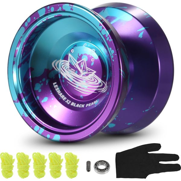 Palla Yoyo In Alluminio, Regalo Yoyo Da Competizione Con Cuscinetto A Sfere, Corde E Guanto-image