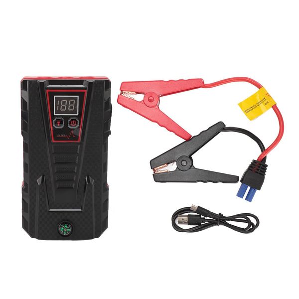 Avviamento Della Batteria Dell'auto, 12 V, 15000 Mah, Batteria Di Riserva Con Funzione Di Ricarica Usb, Torcia A Led Per Motori A Benzina Da 6,0 Litri E Diesel Da 5,5 Litri, Rosso-image