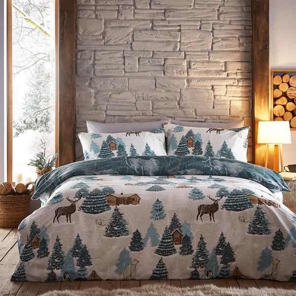 Furn - Animali Artici - Set Di Biancheria Da Letto "Arcticus"" RV2970 (Letto Singolo) (Blu)"-image