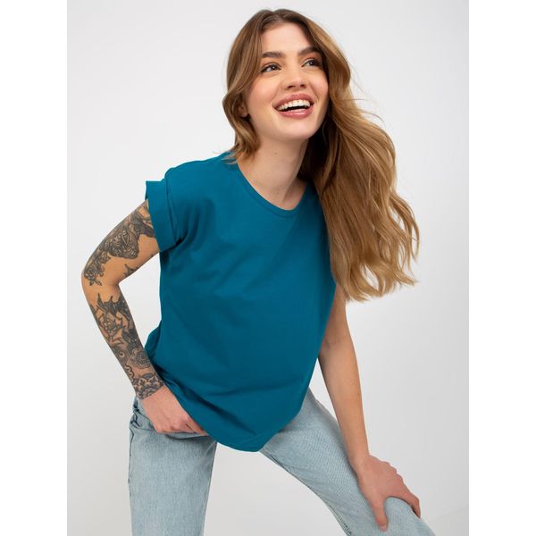 Maglietta A Maniche Corte Basic Feel Good Donna Akem Blu Navy Xl-image
