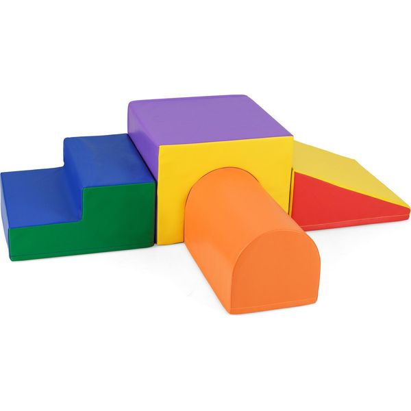 Costway Set Di 4 Giochi In Schiuma Per Bambini Che Si Arrampicano E Gattonano, Set Di Giocattoli Da Costruzione Morbidi Per Bambini Per Lo Sviluppo-image