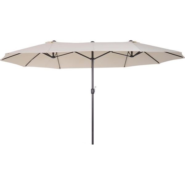 Ombrellone Fortuna Lai Ombrellone Da Giardino Ombrellone Da Mercato Ombrellone Doppio Ombrellone Da Terrazza Con Manovella Beige Ovale 455 X 270 X 240 Cm-image
