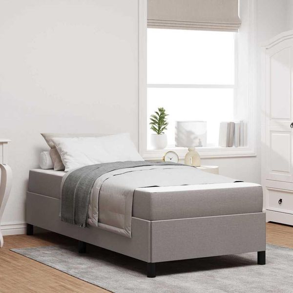 Maison Exclusive - Letto Boxspring Taupe 100 X 200 Cm Tessuto-image