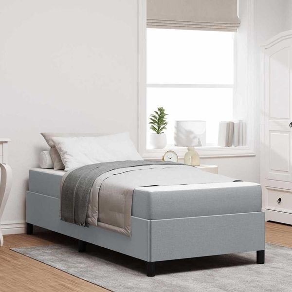 Maison Exclusive - Letto Boxspring Grigio Chiaro 100 X 200 Cm Tessuto-image